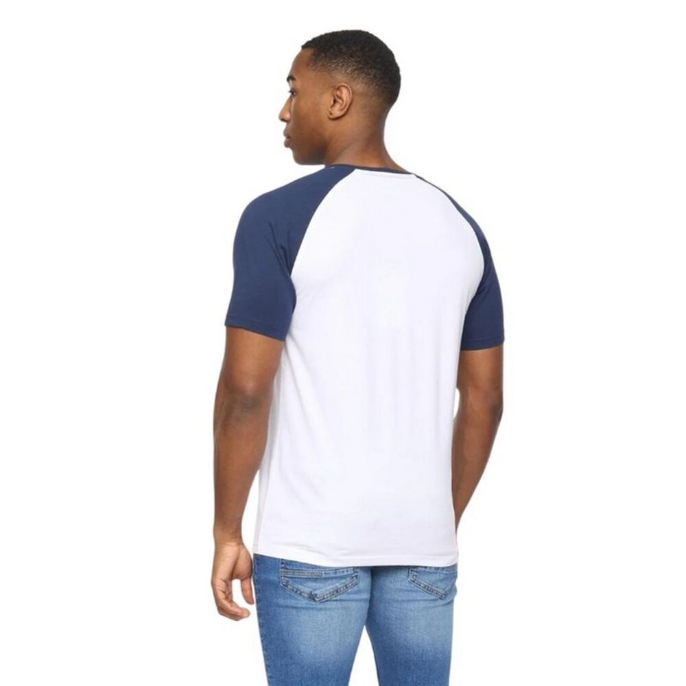 Crosshatch Mens Meza T-Shirt / White/Navy